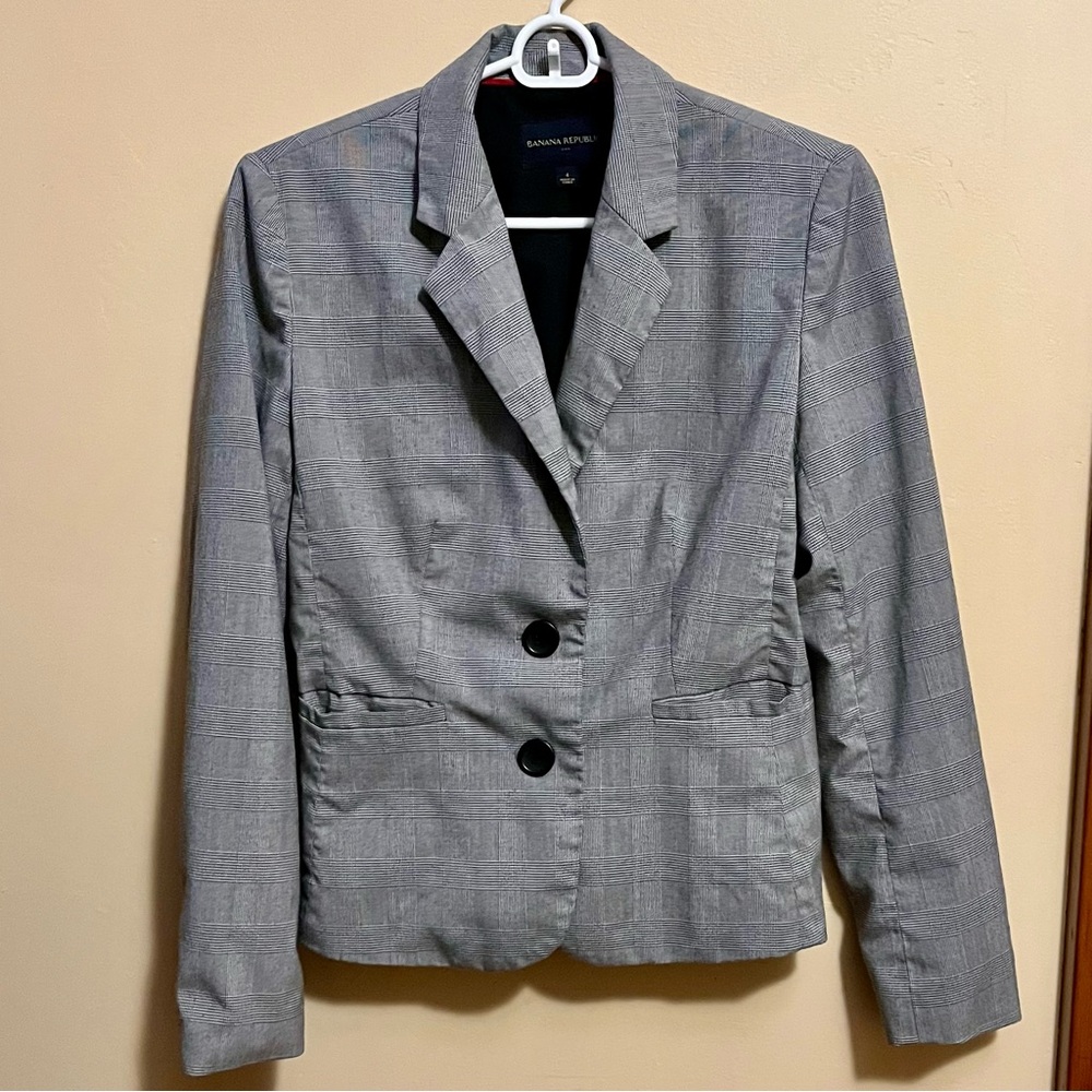 Banana Republic - Blazer - Corporate - Women - Size 4 -  Women’s - Jacket -Plaid